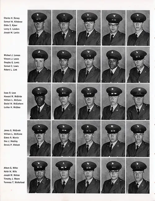 Company E, 4th BTN, 1st Training Brigade 1967 Fort Campbell Basic Training Recruit Photos, Part 5 (Charles H. Kersey-Terrence T. Mulholland).