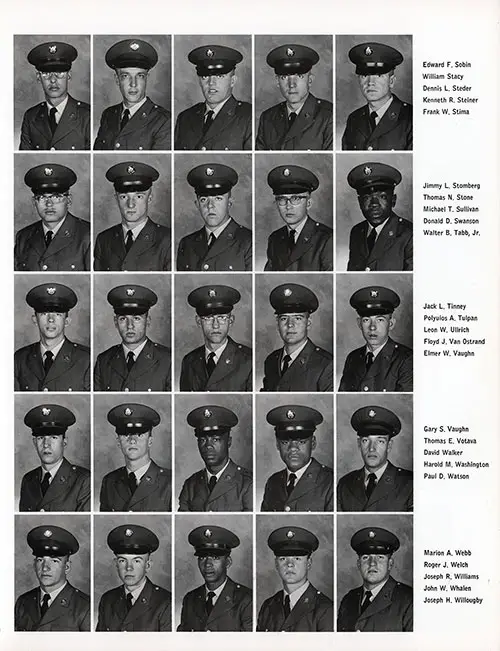 Company E, 4th BTN, 1st Training Brigade 1967 Fort Campbell Basic Training Recruit Photos, Part 8 (Edward F. Sobin-Joseph H. Willougby).