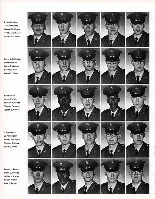 Company C 1968 Fort Campbell Basic Training Recruit Portrait Photos, Part 6 (P. Murillo-Jurez - Dale D. Pingel).