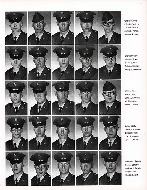 Company C 1968 Fort Campbell Basic Training Recruit Portrait Photos, Part 7 (George R. Plos-Charles R. Self).