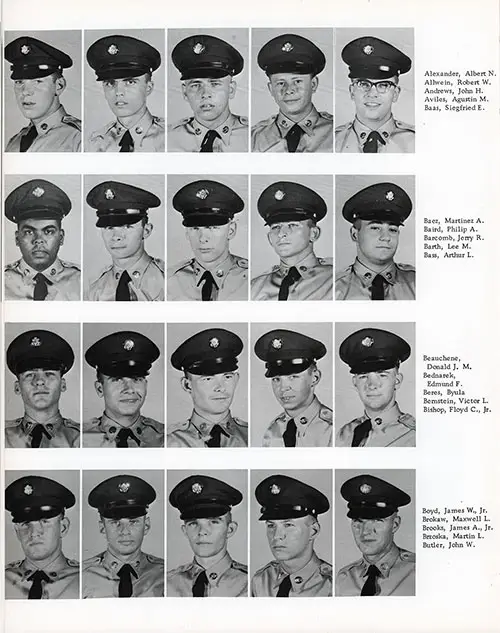 Company L 1960 Fort Dix Basic Training Recruit Photos, Part 1 (Albert N. Alexander-John W. Butler).