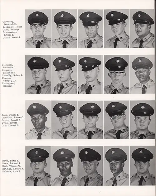 Company L 1960 Fort Dix Basic Training Recruit Photos, , Part 2 (Frederick H. Capestany-Alan A. DeLucia).