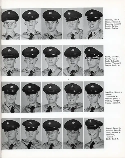 Company L 1960 Fort Dix Basic Training Recruit Photos, Part 9 (John P. Shasteen-Karl R. Tiede).