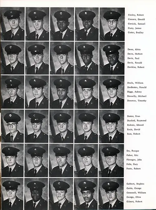 Company E 1971 Fort Dix Basic Training Recruit Photos, Part 2 (Robert Conley-Robert Gilmet).