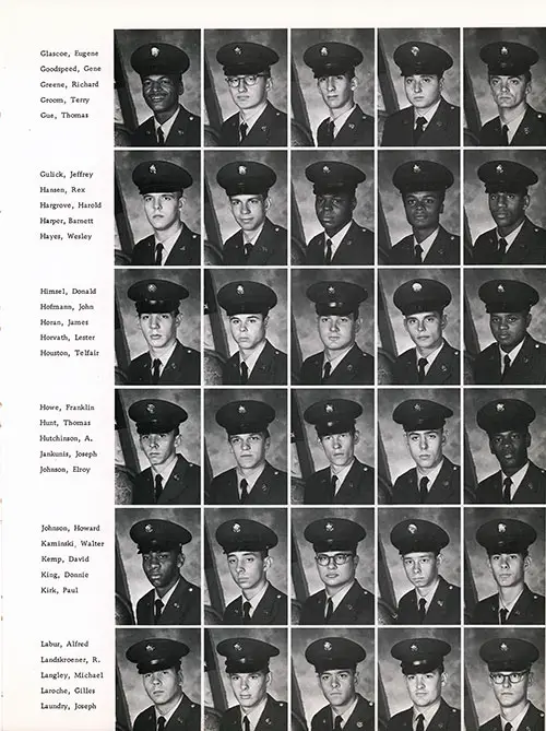 Company E 1971 Fort Dix Basic Training Recruit Photos, Part 3 (Eugene Glascoe-Joseph Laundry).