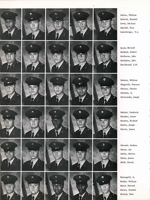 Company E 1971 Fort Dix Basic Training Recruit Photos, Part 4 (William Lebron-Dale Nichols).