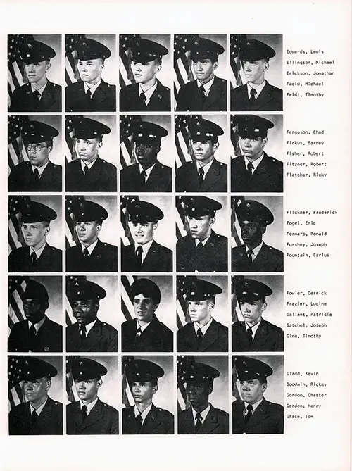Company B 1979 Fort Dix Basic Training Recruit Photos, Part 3 (Lewis Edwards-Tom Grace).
