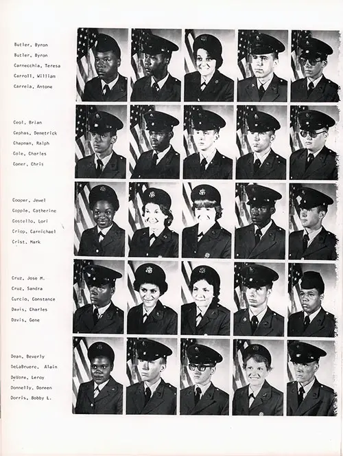 Company C 1979 Fort Dix Basic Training Recruit Photos, Part 2 (Byron Butler-Bobby L. Dorris).
