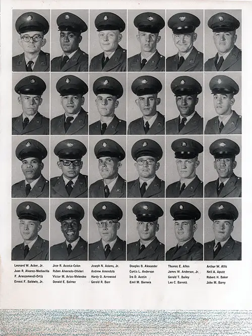 Company A 1963 Fort Jackson Basic Training Recruit Photos, Part 1 (Leonard W. Acker, Jr.-John M. Barry).