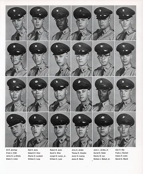 Company E 1964 Fort Jackson Basic Training Recruit Photos, Part 5 (Al D. Jennings-Darrell G. March).