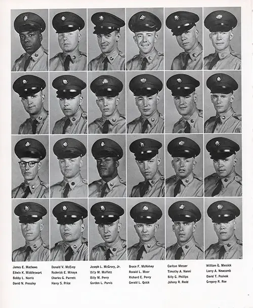 Company E 1964 Fort Jackson Basic Training Recruit Photos, Part 6 (James E. Mathews-Gregory R. Roe).