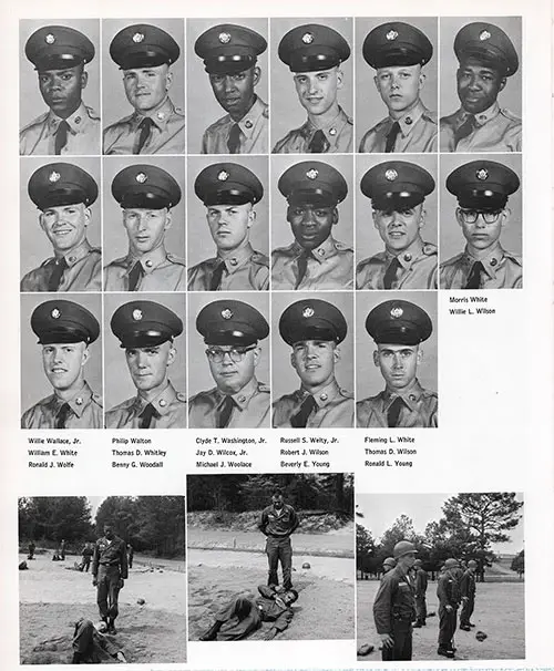 Company E 1964 Fort Jackson Basic Training Recruit Photos, Part 8 (Willie Wallace, Jr.-Ronald L. Young). Includes Three Photos of Recruit Training.