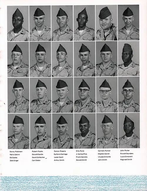 Company B 1969 Fort Jackson Basic Training Recruit Photos, Part 6 (Sonny Robinson-Reginald Smith).