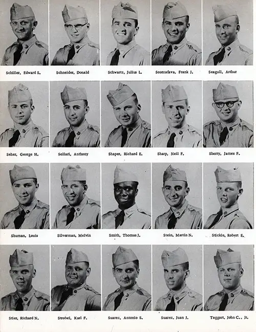 Company D 1956 Fort Knox Basic Training Recruit Photos, Part 8 (Edward S. Schiller-Maurice P. Taillie).