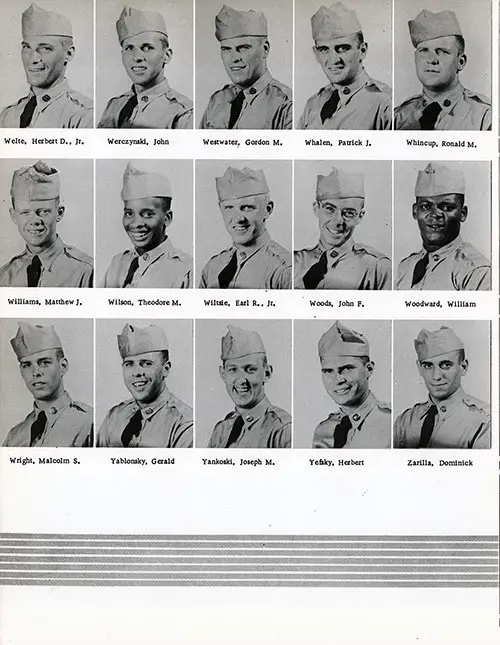 Company D 1956 Fort Knox Basic Training Recruit Photos, Part 10 (John Werczynski-Dominick Zarilla).