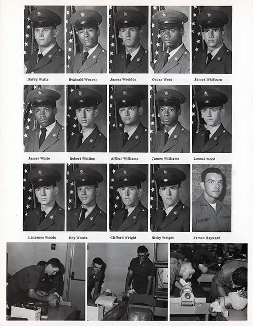 Company D-2-1 1977 Fort Knox Basic Training Recruit Photos, Part 8 (Barry Watts-Ricky Wright plus James Hayward). Includes Three Uncaptioned Training Photos.