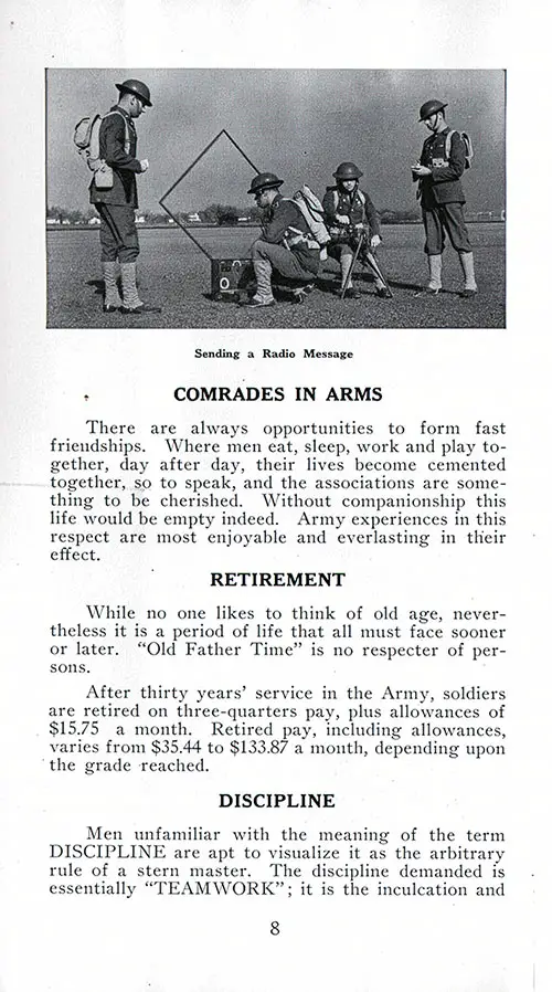 Comrades in Arms, Retirement, Discipline (Part 1). (Soldier's Life, 7 April 1939)