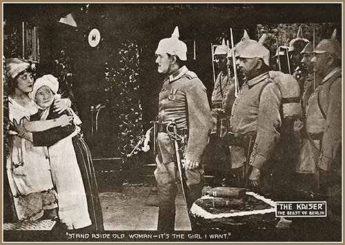 GGA Image ID # 1ce8a4c8f0 Scene from "The Kaiser" The Beat of Berlin Shown at the Army Theatre 19-21 May 1918.