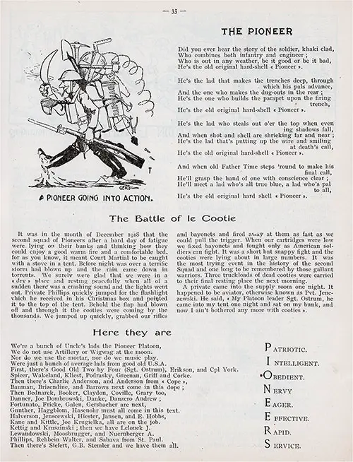 GGA Image ID # 1347c0ad0e The Pioneer; The Battle of le Cootie; and Here They Are. Headquarters Company, 346th Infantry.
