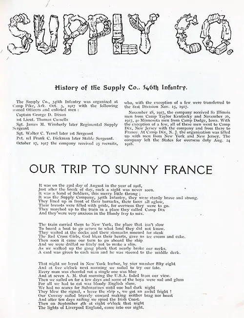 GGA Image ID # 13465e641b 346th Infantry Supply Company History and Trip to France.