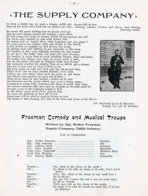 GGA Image ID # 1e74789404 Musings and Quips from the Supply Company, 346th Infantry, 87th Division, AEF. Part 1 of 2.