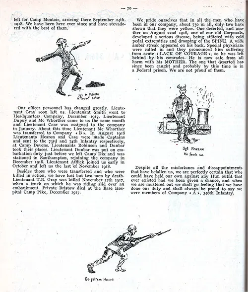 GGA Image ID # 133f58e344 Page 3 of 3: Life and History of Company "A" of the 346th Infantry, 87th Division, AEF, 1919.