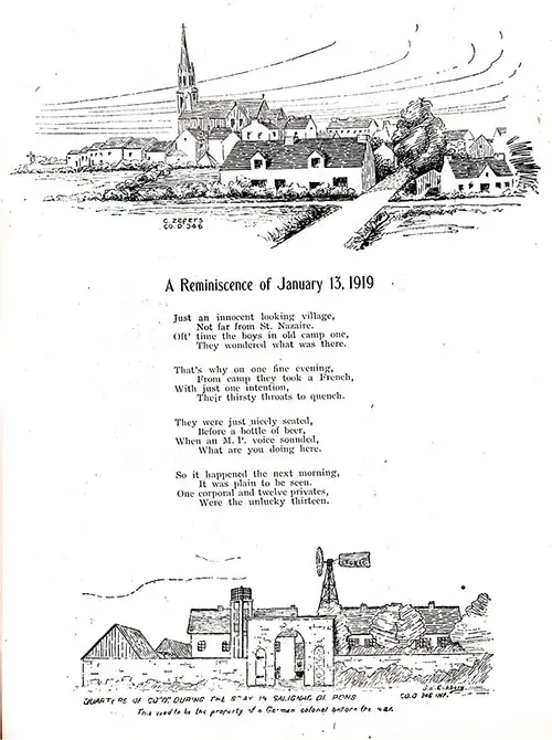 GGA Image ID # 134318b528 Reminiscence of 13 January 1919, Company "D," 346th Infantry, 87th Division, AEF.