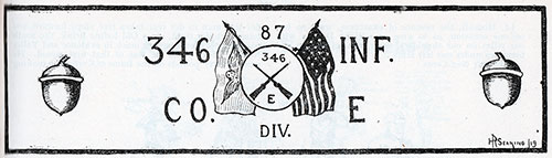 GGA Image ID # 13501b7489 Banner of Company "E" - 346th Infantry, 87th Division of the AEF.