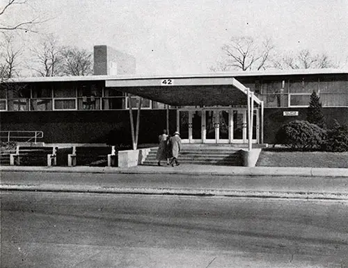 Building 45 - Where Recruits Meet Visitors at Great Lake NTC, 1951.