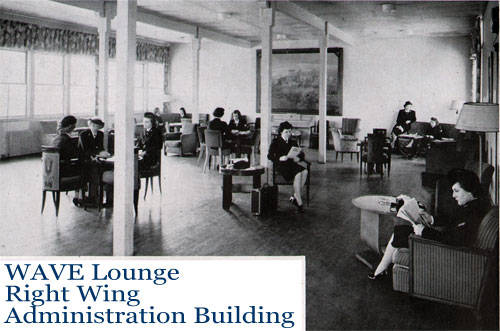 The Lounge, Located in the Right Wing of the Administration Building, Is a Place for “D” Waves to Pause, Scan Morning Headlines, Relay the Latest Scuttlebutt, Relax in off Moments, or Meet the Newest Heart Interest.