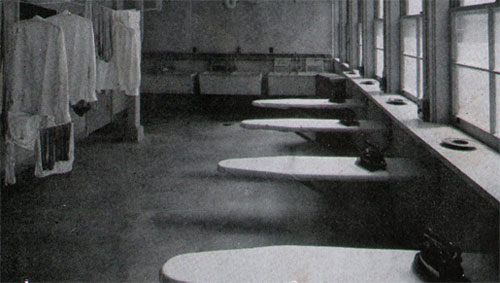 Laundry Room Facilities Keep White Shirts in Circulation.
