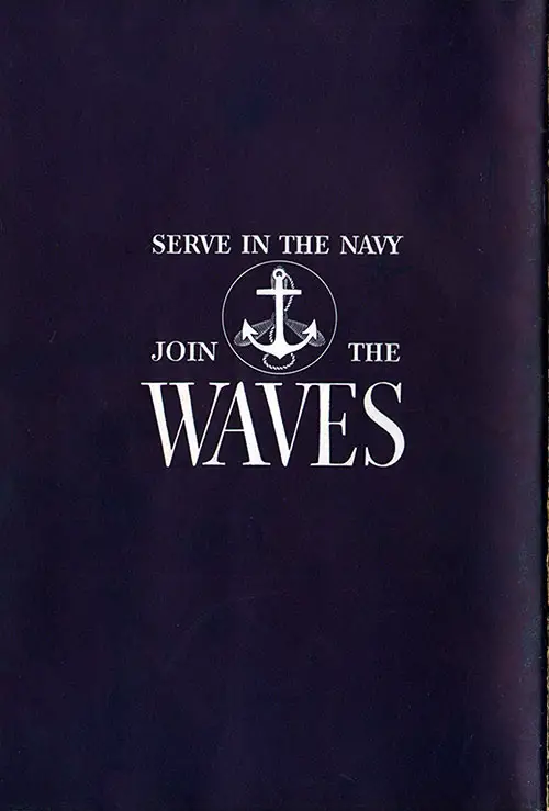Back Cover, The Story of You in Navy Blue - WAVES Recruitment Brochure - Serve in the Navy.