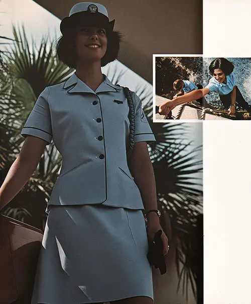 The Fashionable Unit of Today's WAVE. Fun Exercise is Rope Ladder Climbing (Inset Photo). (Welcome to the Navy, 1 January 1978)