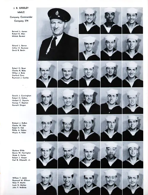 Bainbridge Company 51-374 Leadership and Recruits, Page 1 (MMLC J. B. Greeley, Aarons-MacBride).