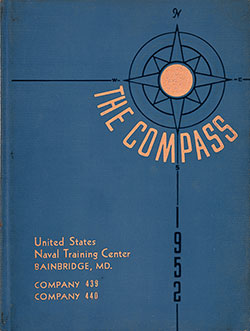 GGA Image ID # 16916719c5 Front Cover, Great Lakes USNTC "The Compass" 1952 Company 439.