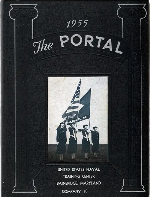 Front Cover, Bainbridge USNTC "The PORTAL" 1955 WAVES Company 18W.