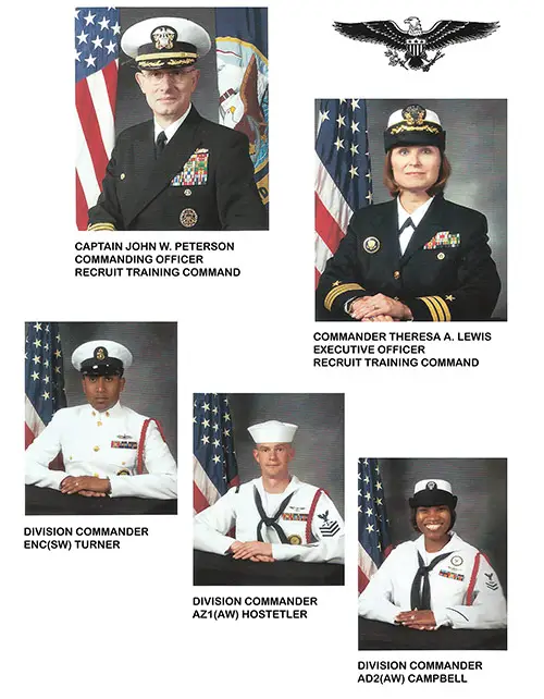 Division 2010-927 Leadership. Portrait Photos Included: CAPT John W. Pterson, CDR Theresa A. Lewis, ENC(SE) Turner, AZ1(AW) Hostetler, and AD2(AW) Campbell.