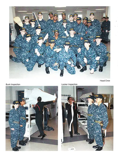 Division 2010-927 Recruits, Page 10 (Head Crew, Bunk Inspection, Locker Inspection).