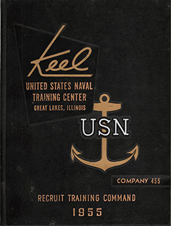 GGA Image ID # 1396fb72d5 Front Cover, Great Lakes USNTC "The Keel" 1955 Company 455.
