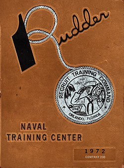 GGA Image ID # 16e92cb413 Front Cover, Great Lakes USNTC "The Rudder" 1972 Company 200.