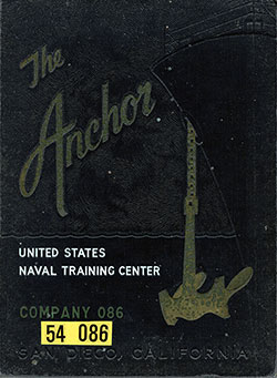 GGA Image ID # 1ab8507783 Front Cover, The Anchor 1954 Company 086, Navy Boot Camp Yearbook.