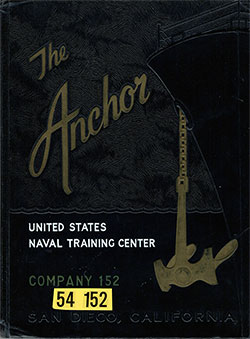 GGA Image ID # 1ab9c254b1 Front Cover, The Anchor 1954 Company 152, Navy Boot Camp Yearbook.