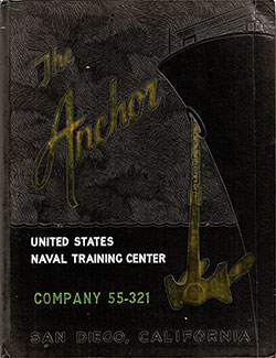 GGA Image ID # 13d624bc9c Front Cover, The Anchor 1955 Company 321, Navy Boot Camp Yearbook.