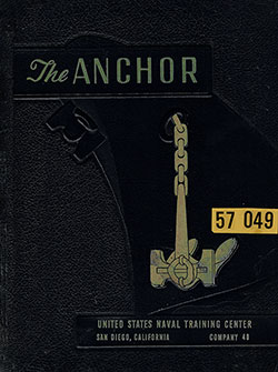 GGA Image ID # 1abdce6f76 Front Cover, The Anchor 1957 Company 049, Navy Boot Camp Yearbook.