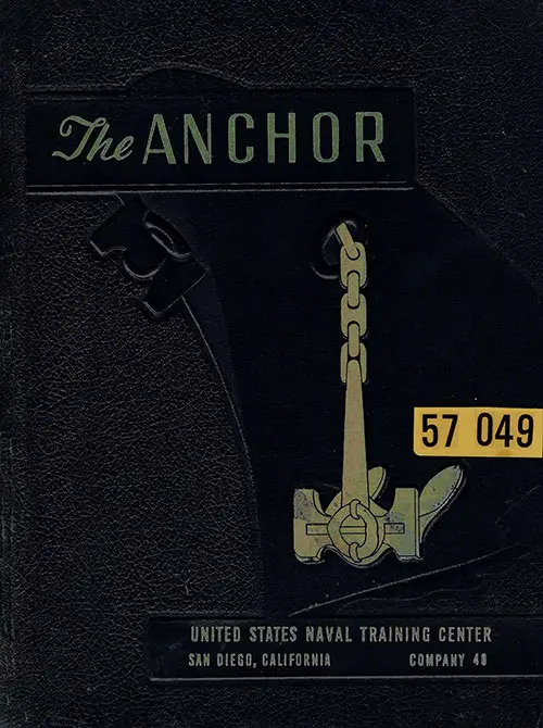 GGA Image ID # 1abdce6f76 Front Cover, The Anchor 1957 Company 049, Navy Boot Camp Yearbook.