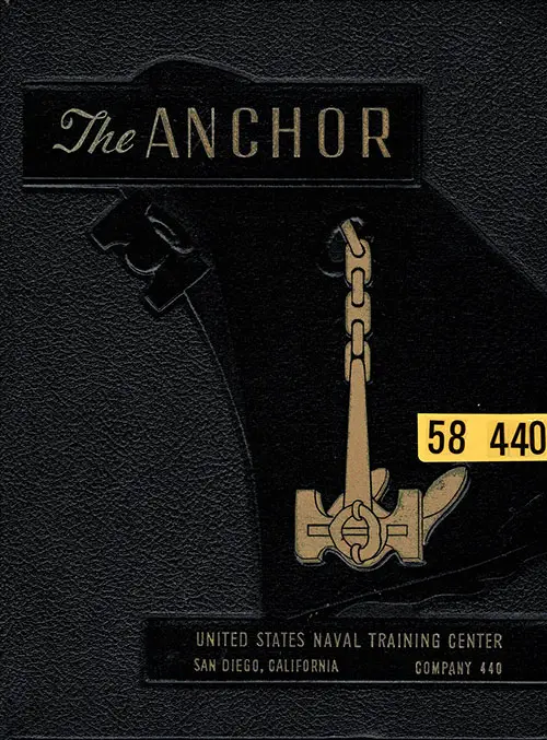GGA Image ID # 1ac142712b Front Cover, The Anchor 1958 Company 440, Navy Boot Camp Yearbook.