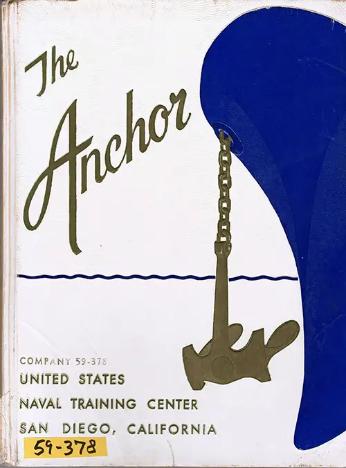 GGA Image ID # 1acac96290 Front Cover, The Anchor 1959 Company 378, Navy Boot Camp Yearbook.