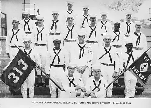 Company Commander C. Bryant, Jr. , GMG1 and Petty Officers - 24 August 1964.