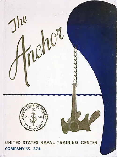 GGA Image ID # 132f08b6a6 Front Cover, The Anchor 1965 Company 374, Navy Boot Camp Yearbook.