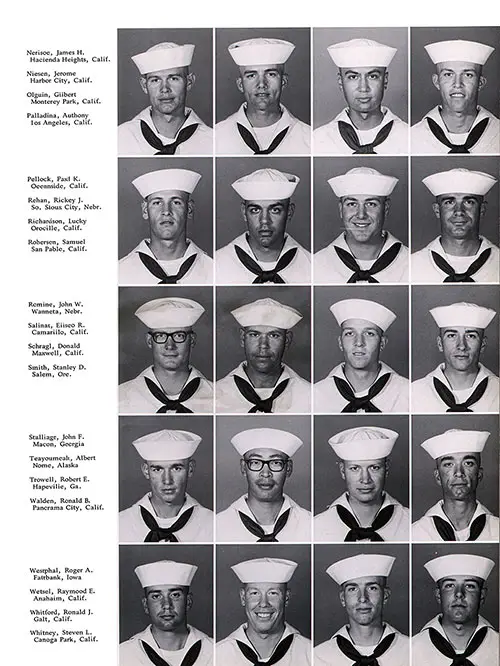 GGA Image ID # 235c616dad. Click to View a Larger Image. Company 1968-172 Recruits, Page 3 (Nerison-Whitney).
